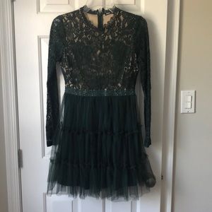 Vici Green lace & tulle dress. Only worn once!